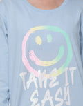 Nevada Long Sleeve Top Take It Easy Emoji Grafitti