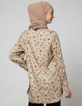 Annisa Long Sleeve Blouse Ruffle Colar Sleeve With Tie Neck