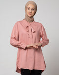 Annisa Long Sleeve Blouse Ruffle Colar Sleeve With Tie Neck