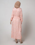 Annisa Long Sleeve Maxi Dress Print With Bow On Side Waist