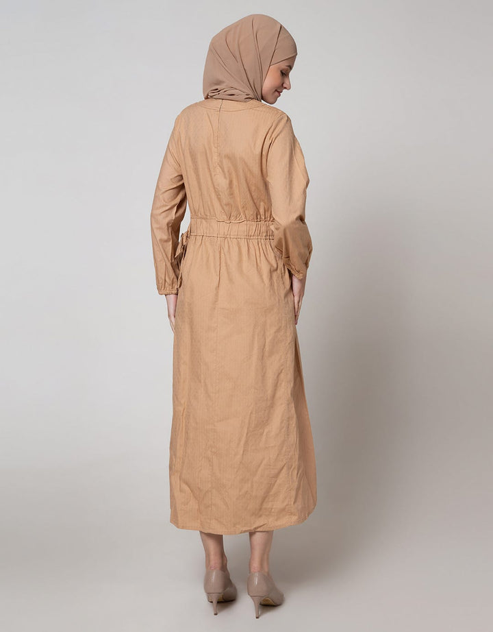 Annisa Long Sleeve Maxi Dress With Bow On Side