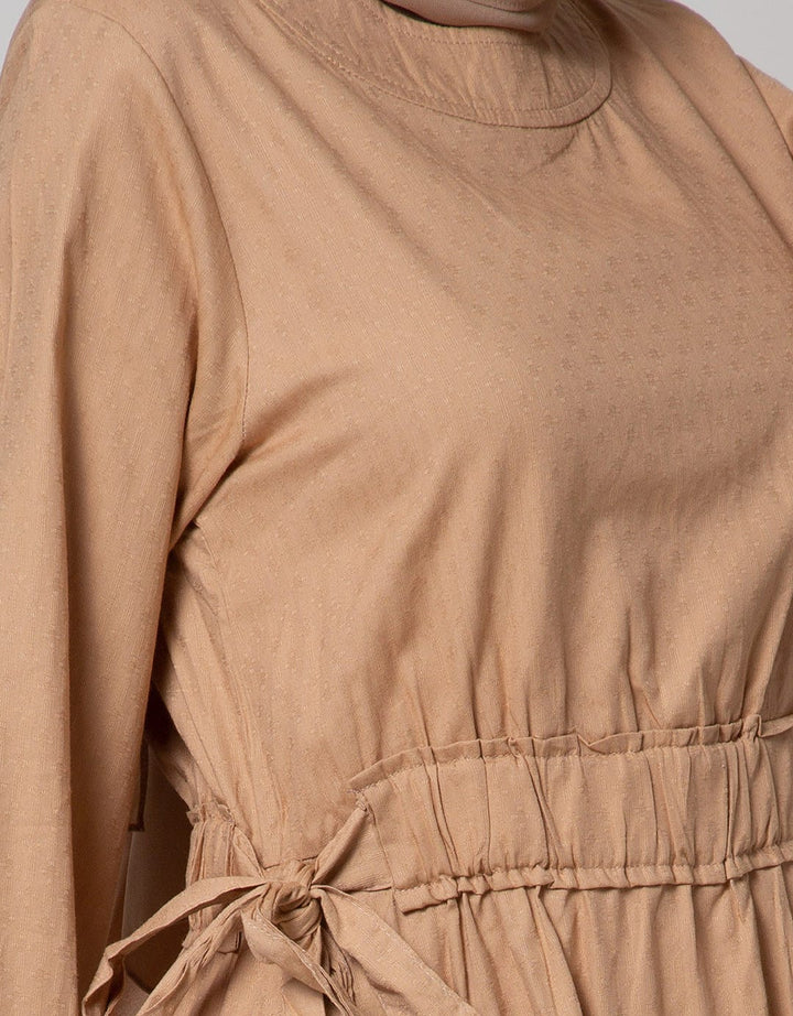 Annisa Long Sleeve Maxi Dress With Bow On Side