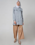 Annisa Long Pants Wide Leg Smocking Waist