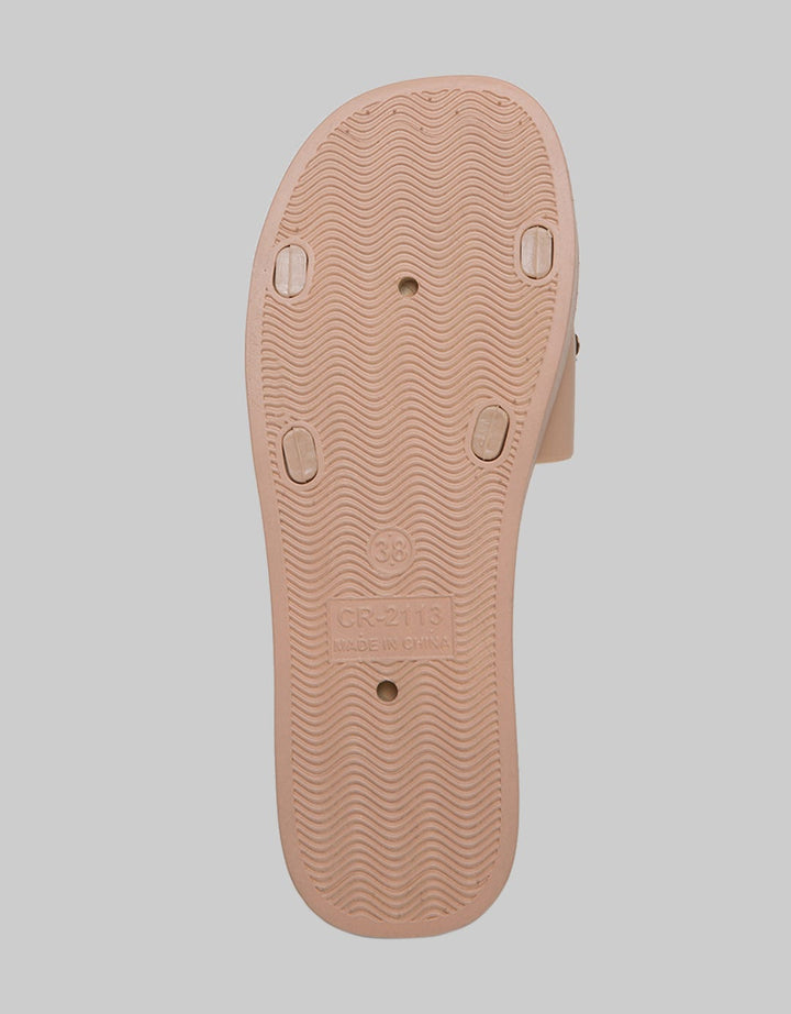 Fladeo Sandal Teplek Jelly Slide Round Wanita