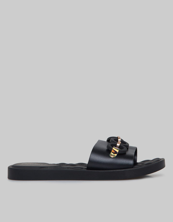 Fladeo Stitching Look Sandal Teplek Jelly Slide Wanita