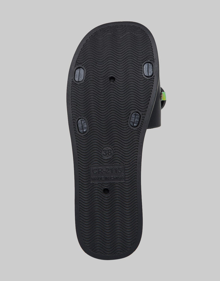 Fladeo Stitching Look Sandal Teplek Jelly Slide Wanita