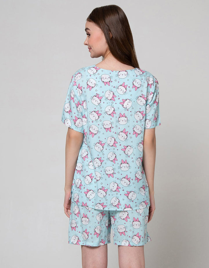 Nevada Short Sleeve Pajama Shorts My Ribbon