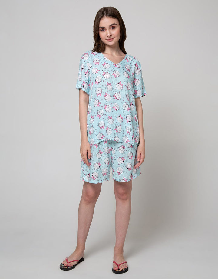 Nevada Short Sleeve Pajama Shorts My Ribbon