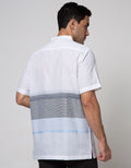 Cole Short Sleeve Koko Stripe Bottom Linen Look