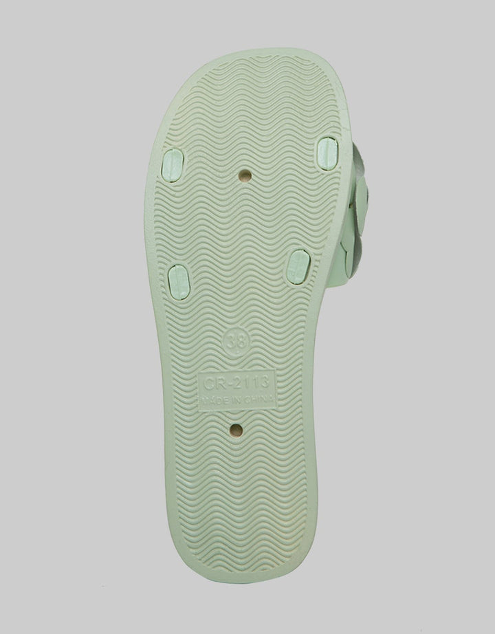 Fladeo Flower Strap Sandal Teplek Jelly Slide Wanita