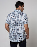 Walrus  Kemeja Studio Print Motif Abstrak