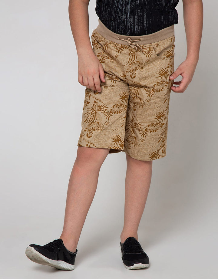 Nevada Short Pants Woven Basic Print Leaf