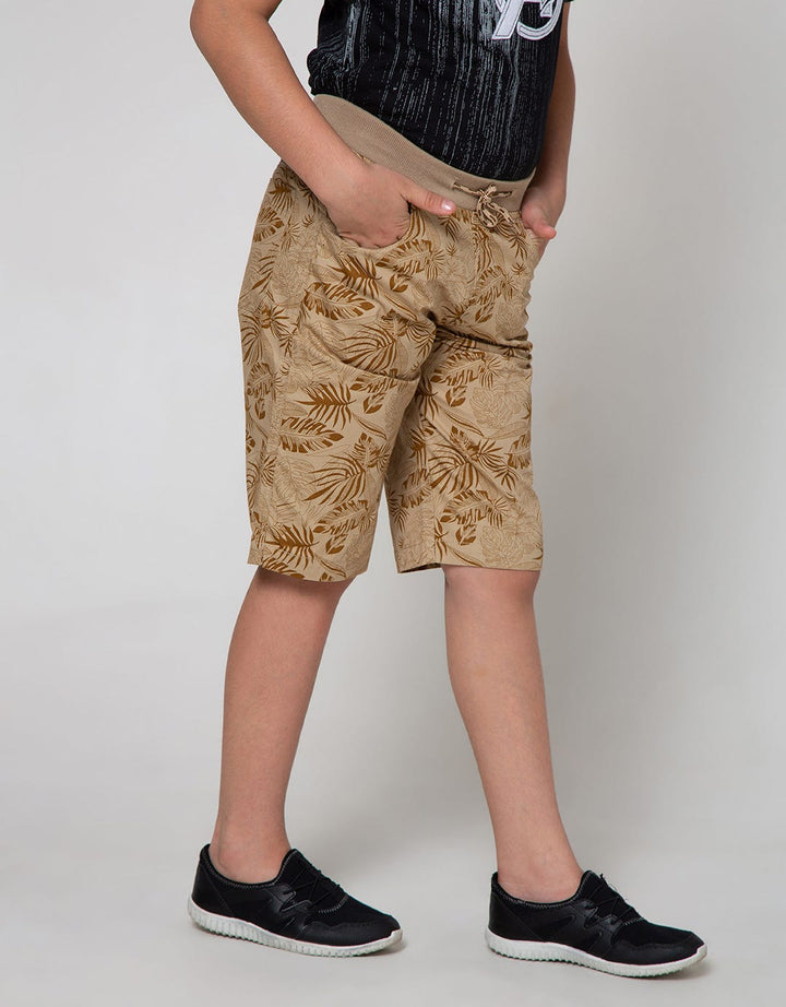 Nevada Short Pants Woven Basic Print Leaf