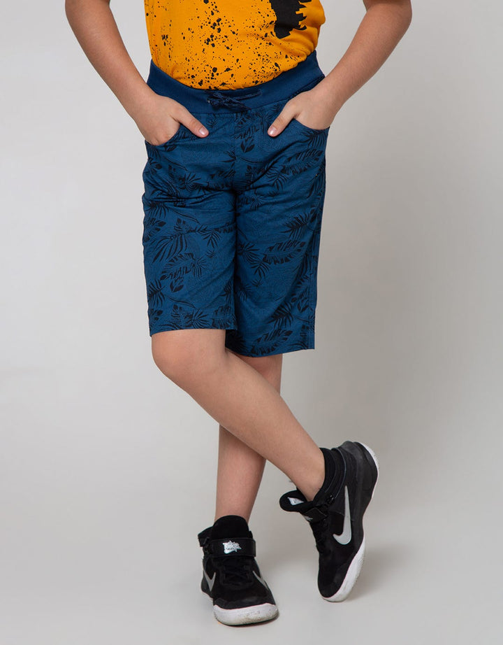 Nevada Short Pants Woven Basic Print Leaf