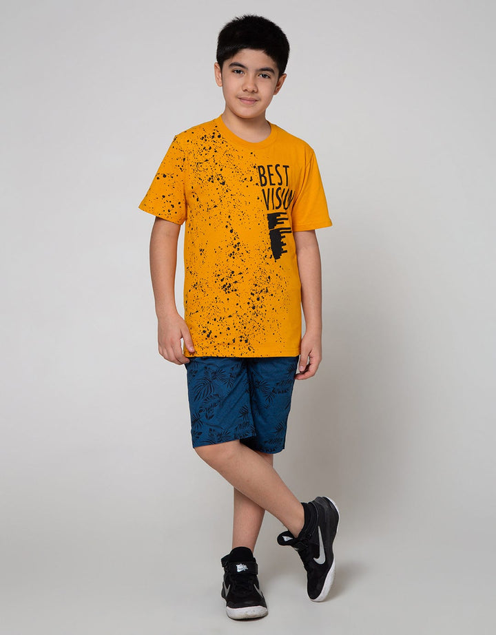 Nevada Short Pants Woven Basic Print Leaf