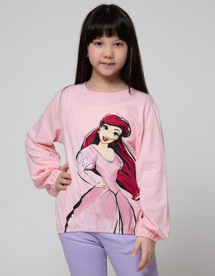 Disney Ariel Long Sleeve T-Shirt Lengan Kerut