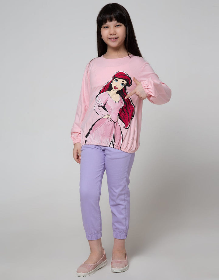 Disney Ariel Long Sleeve T-Shirt Lengan Kerut