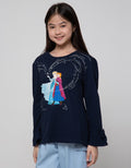 Disney Lengan Panjang T-Shirt Frozen Lengan Kerut
