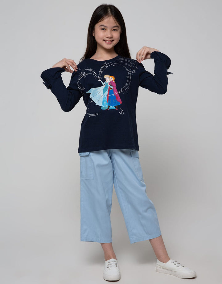 Disney Lengan Panjang T-Shirt Frozen Lengan Kerut
