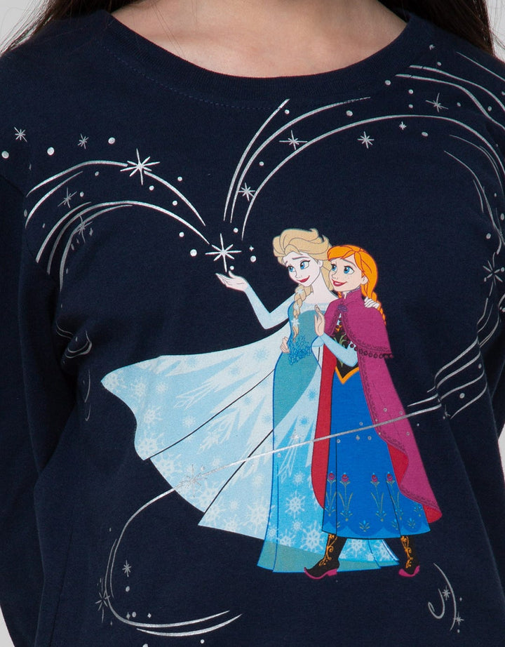 Disney Lengan Panjang T-Shirt Frozen Lengan Kerut