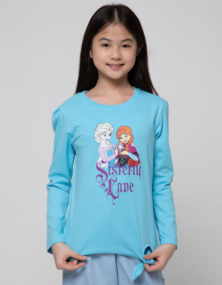 Disney Long Sleeve Tie Dye T-Shirt Frozen Sisterly Love