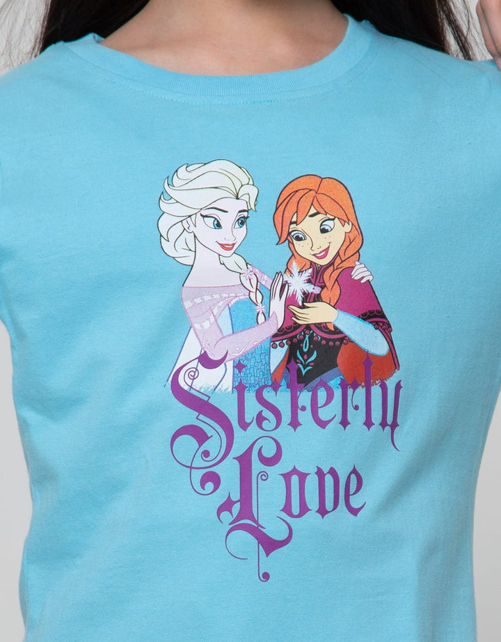 Disney Long Sleeve Tie Dye T-Shirt Frozen Sisterly Love