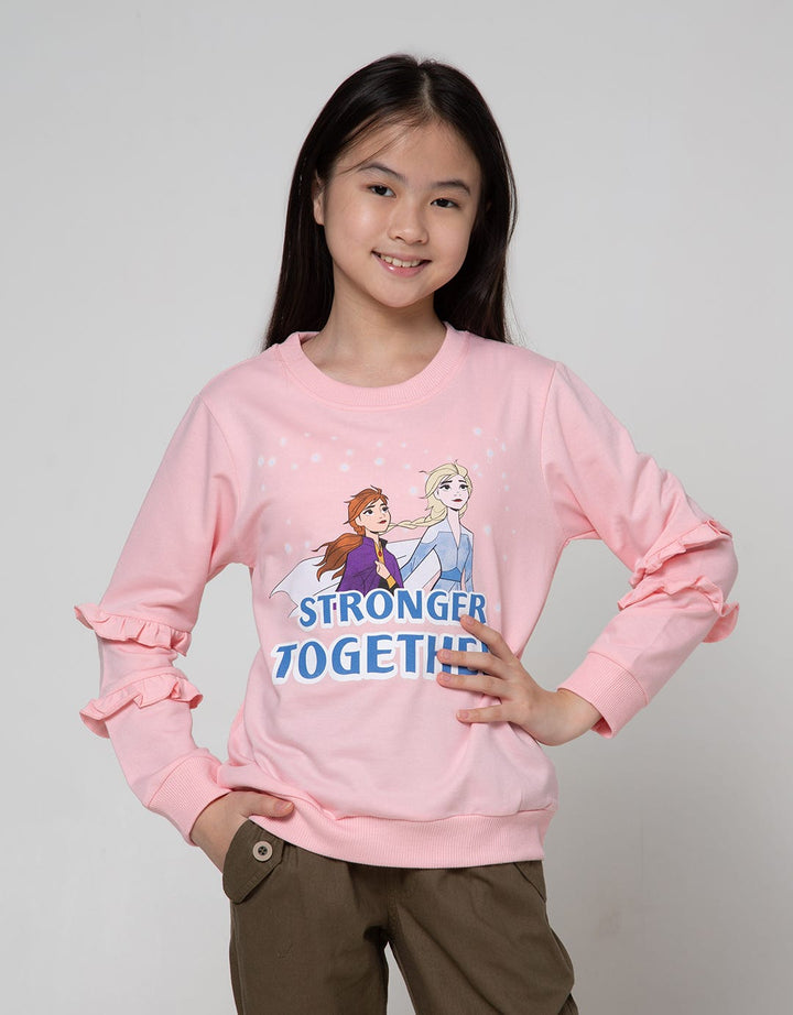 Disney Sweatshirt Ruffle Frozen Stronger Together
