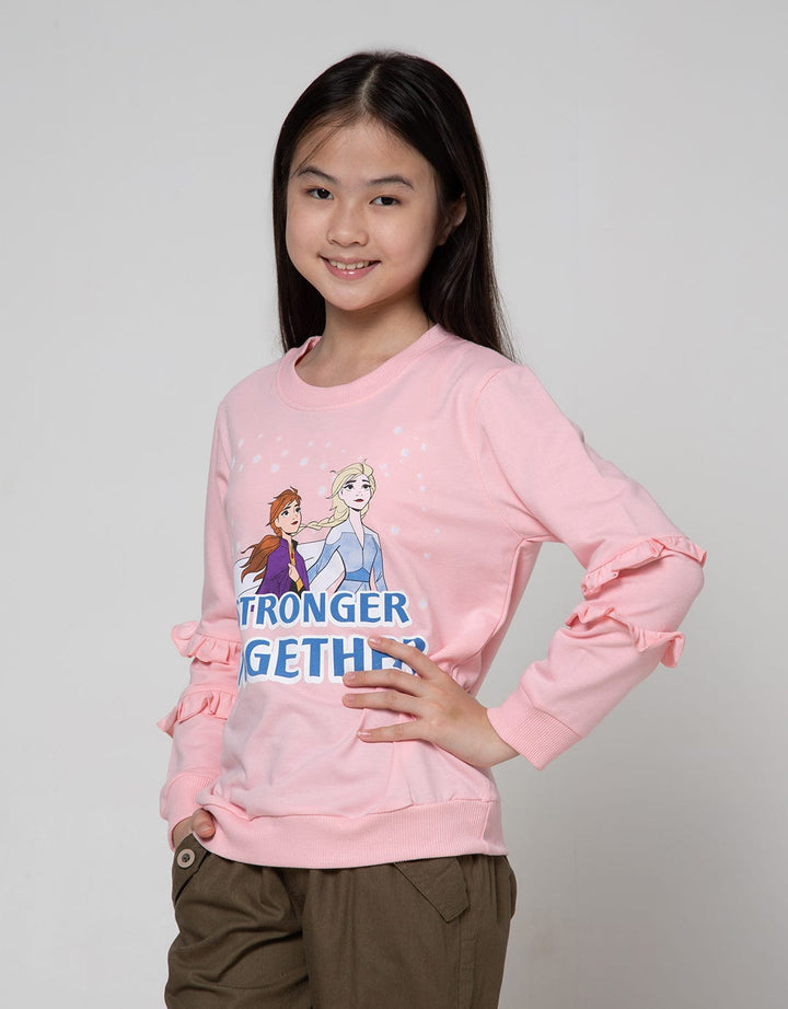 Disney Sweatshirt Ruffle Frozen Stronger Together