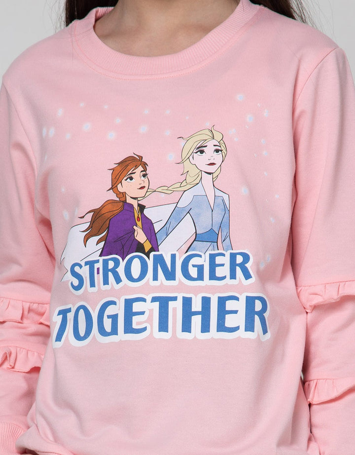 Disney Sweatshirt Ruffle Frozen Stronger Together