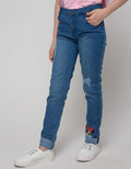 Disney Long Pants Denim Patches Minnie