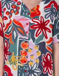 St. Yves Short Sleeve Pyjama Pants Multi Colour Leaf