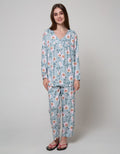 St. Yves Long Sleeve Pyjama Pants White Peony Flower