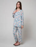 St. Yves Long Sleeve Pyjama Pants White Peony Flower