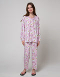 St. Yves Long Sleeve Pyjama Pants White Peony Flower