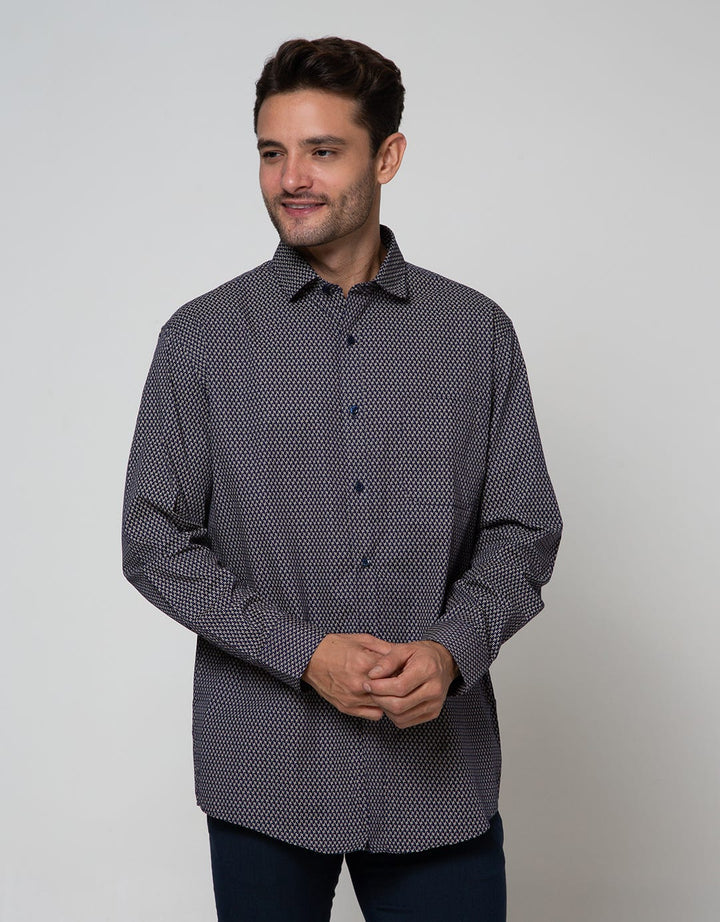Cole Long Sleeve Shirt Print Regular