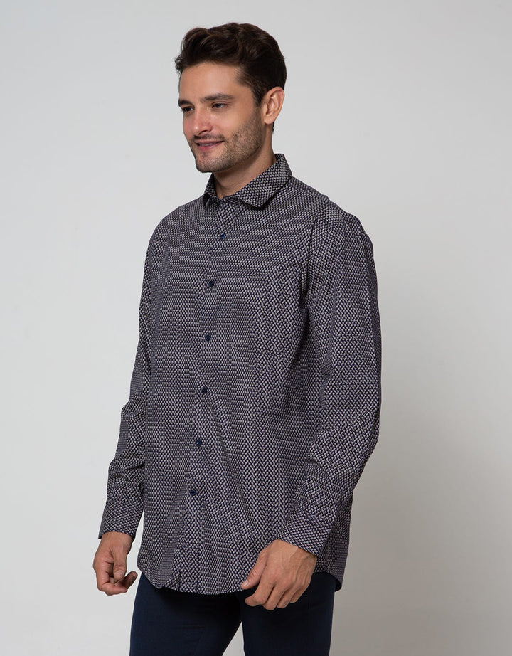 Cole Long Sleeve Shirt Print Regular