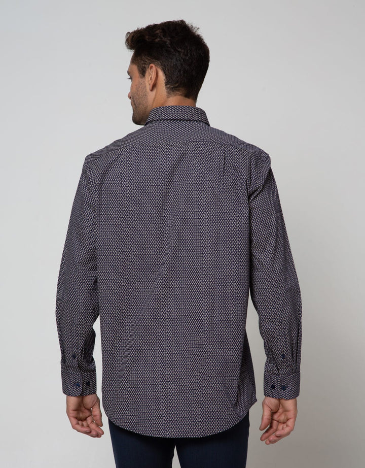 Cole Long Sleeve Shirt Print Regular