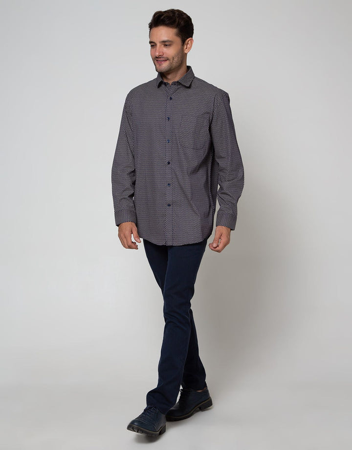 Cole Long Sleeve Shirt Print Regular