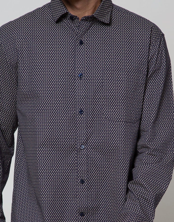 Cole Long Sleeve Shirt Print Regular