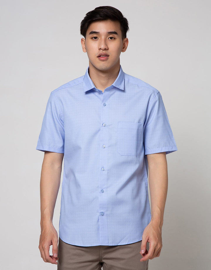 Cole Short Sleeve Shirt Texture Plain Slim