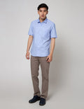Cole Short Sleeve Shirt Texture Plain Slim