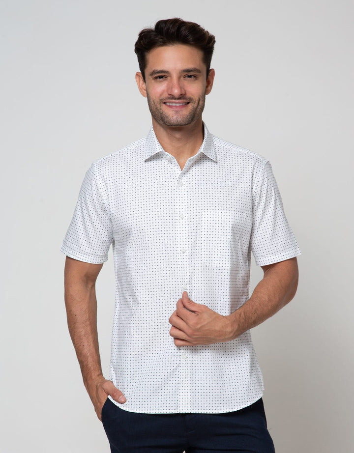 Cole Short Sleeve Shirt Print Slim