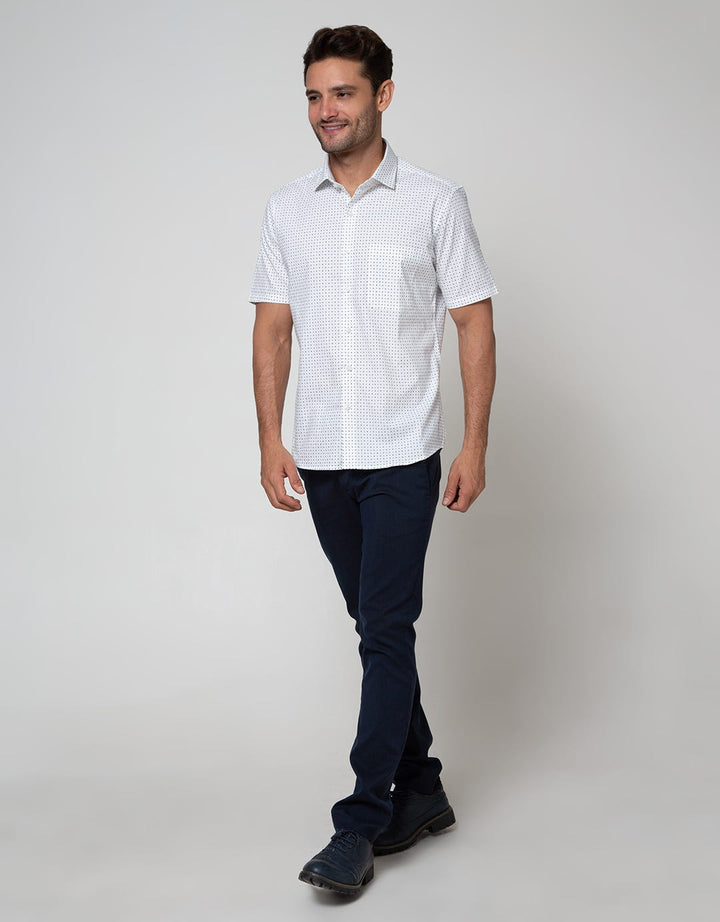 Cole Short Sleeve Shirt Print Slim
