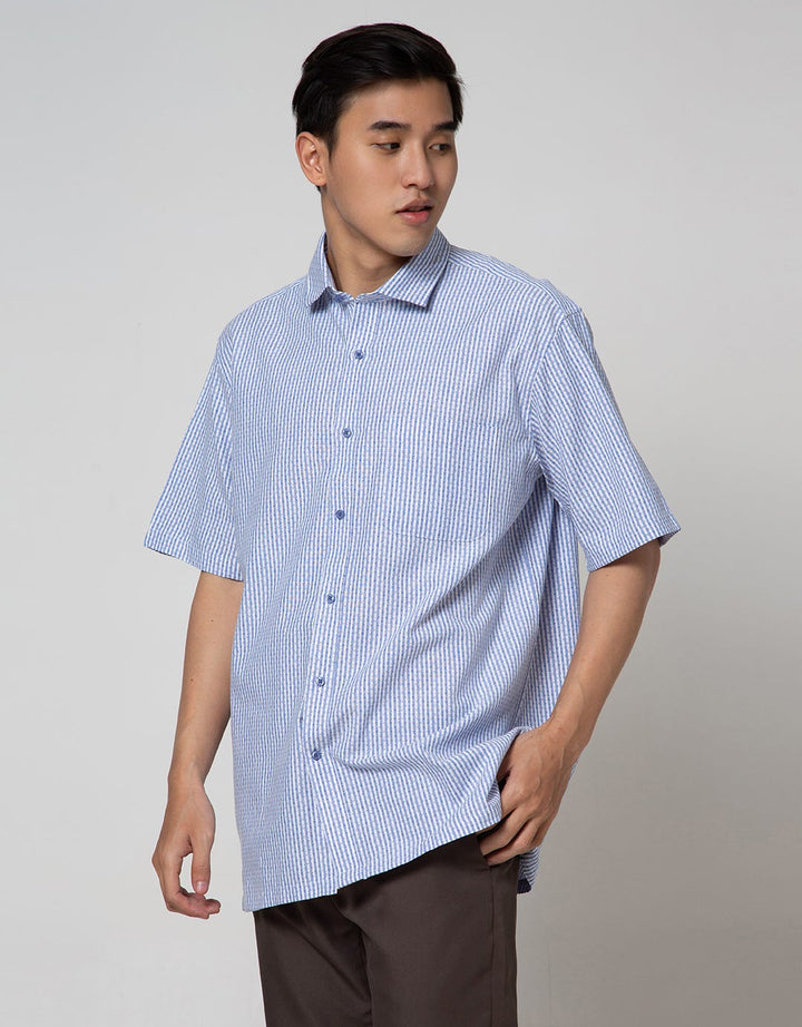 Cole Short Sleeve Shirt Stripes Regular