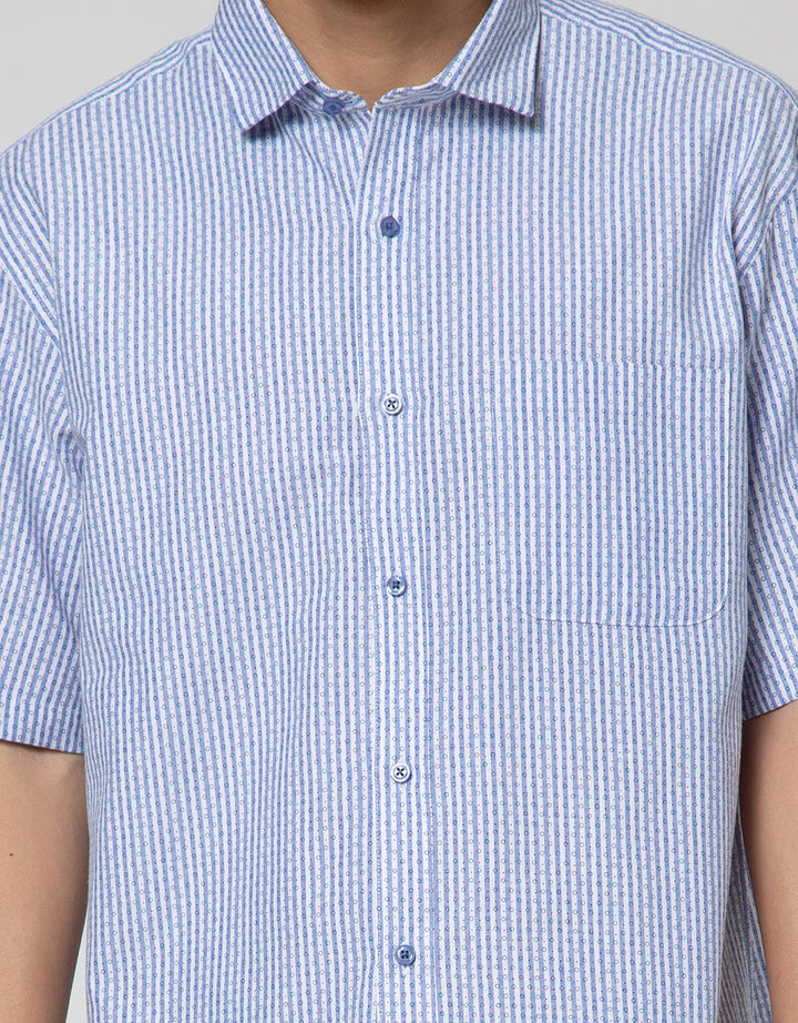Cole Short Sleeve Shirt Stripes Regular