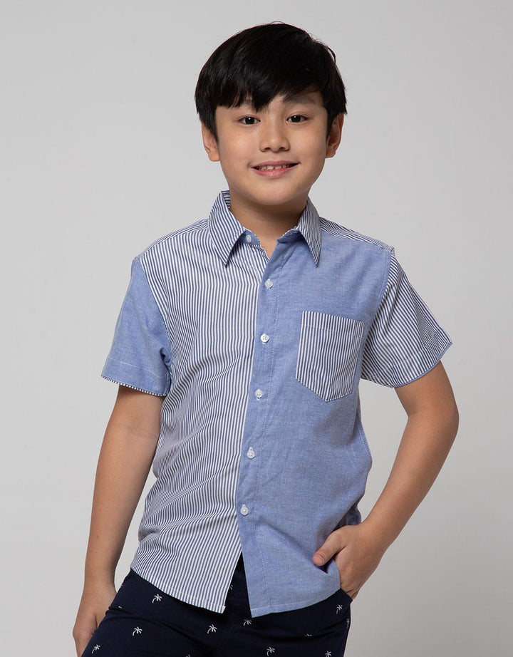 Nevada Short Sleeve Shirt Stripe Cut N Sewn