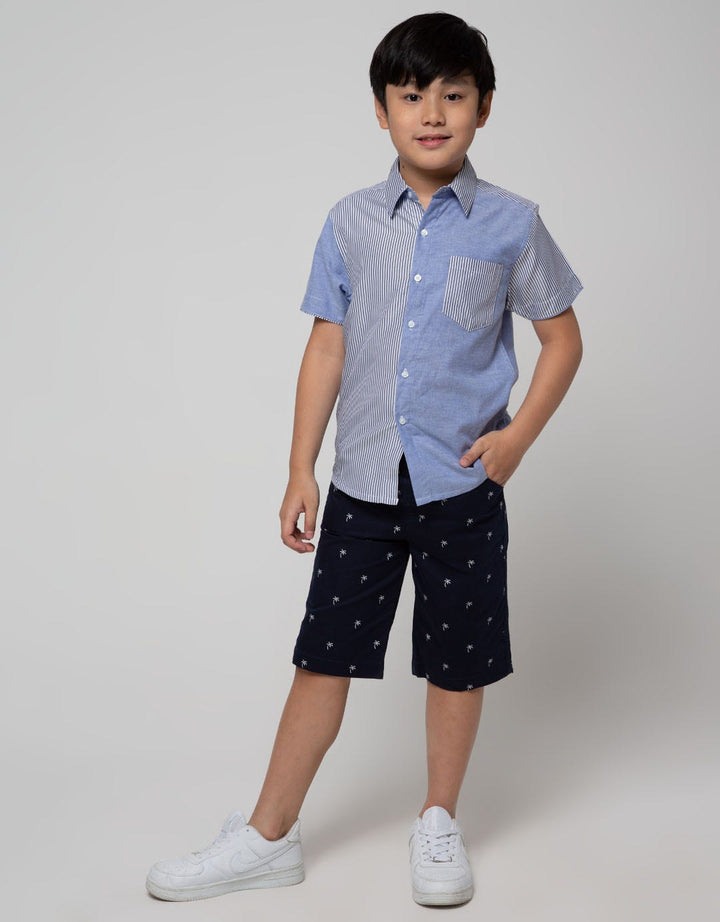 Nevada Short Sleeve Shirt Stripe Cut N Sewn