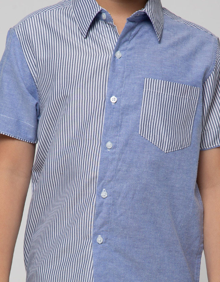Nevada Short Sleeve Shirt Stripe Cut N Sewn
