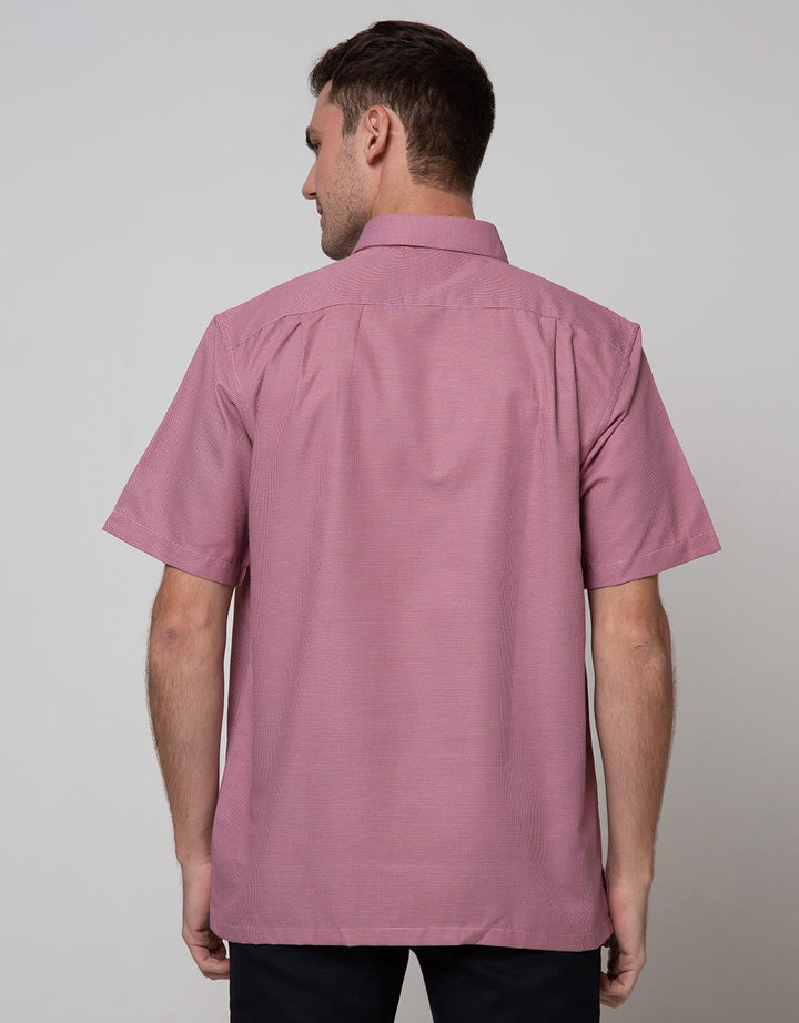 Stanley Adams Short Sleeve Shirt Texture Regular Casual