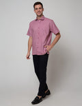 Stanley Adams Short Sleeve Shirt Texture Regular Casual